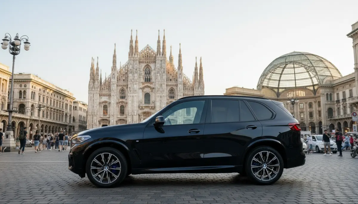BMW X5 4.0i M 2025, vista trasera — Marbella Super Car Rental, Marbella. BMW X5 4.0i M in Marbella El alquiler del BMW X5 4.0i M en Marbella ofrece una opción SUV…