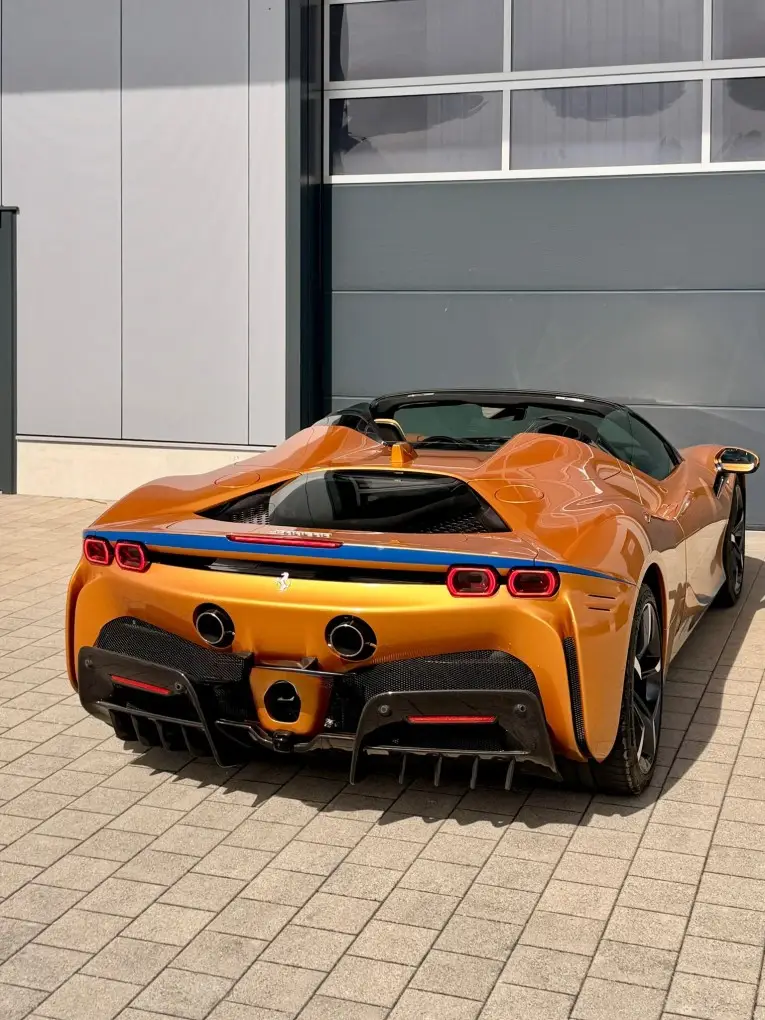 Ferrari SF90 Spider Tailor Made 2025, interior — Marbella Super Car Rental, Marbella. Ferrari SF90 Spider Tailor Made in Marbella El alquiler del Ferrari SF90 Spider Tailor…
