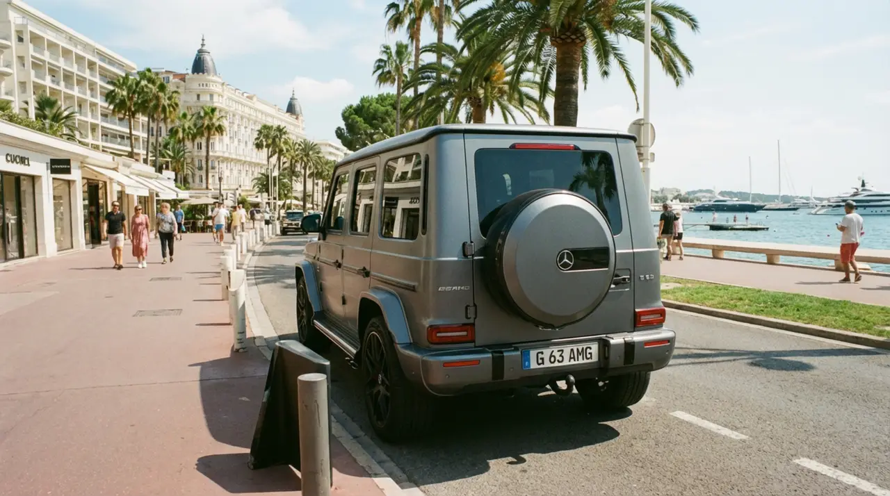 Mercedes Benz G63 2023, vue avant — Marbella Super Car Rental, Marbella. Mercedes Benz G63 in Marbella La location du Mercedes Benz G63 à Marbella permet de…