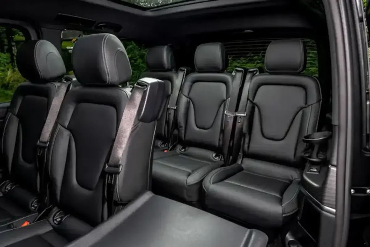 Mercedes Benz V300 8 seats 2025, exterior — Marbella Super Car Rental, Marbella. Mercedes Benz V300 8 seats in Marbella Hiring the Mercedes Benz V300 8 seats in Marbella…