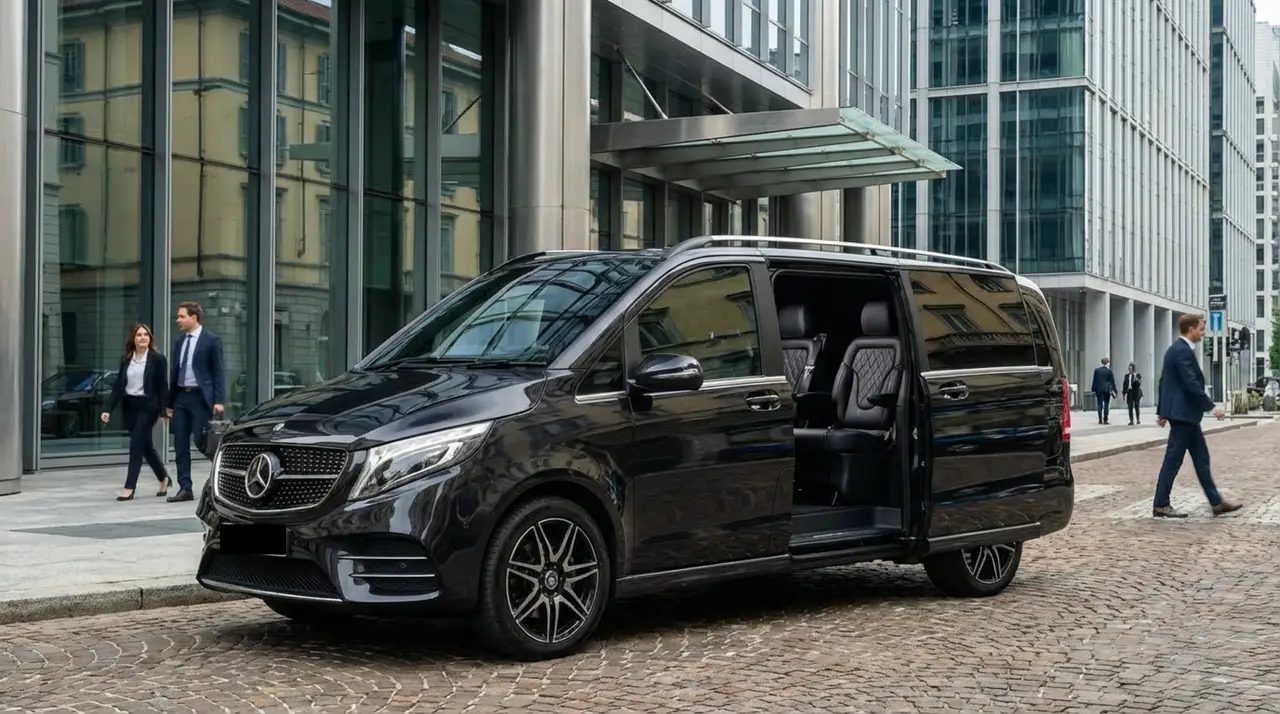 Mercedes V Class 2026, interior — Marbella Super Car Rental, Marbella. Mercedes Benz V Class in Marbella El alquiler del Mercedes Benz V Class en Marbella…