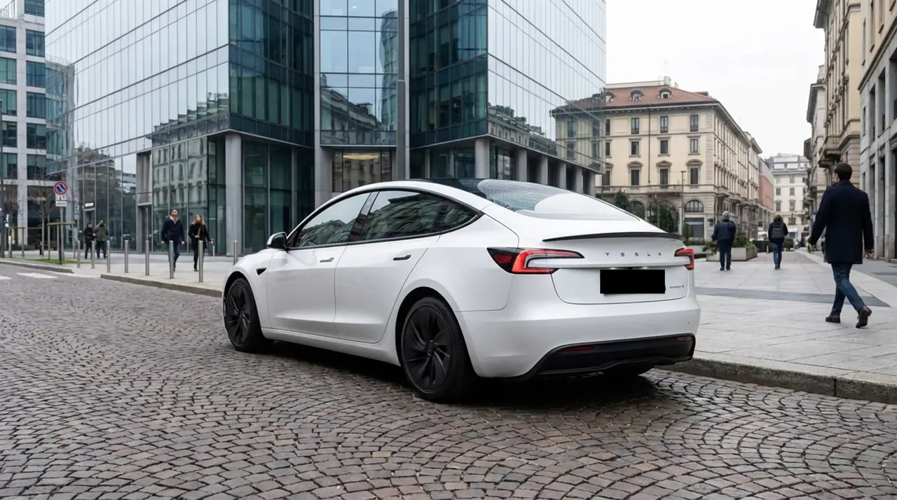 Tesla Model 3 Performance 2026, exterior — Marbella Super Car Rental, Marbella. Tesla Model 3 Performance in Marbella El alquiler del Tesla Model 3 Performance en…